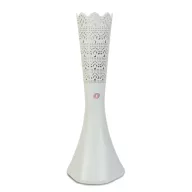 Váza - lézervágott - fehér - 40 cm