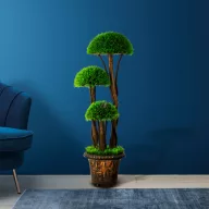 Műnövény dekoráció - gömb buxus fa - 90 cm