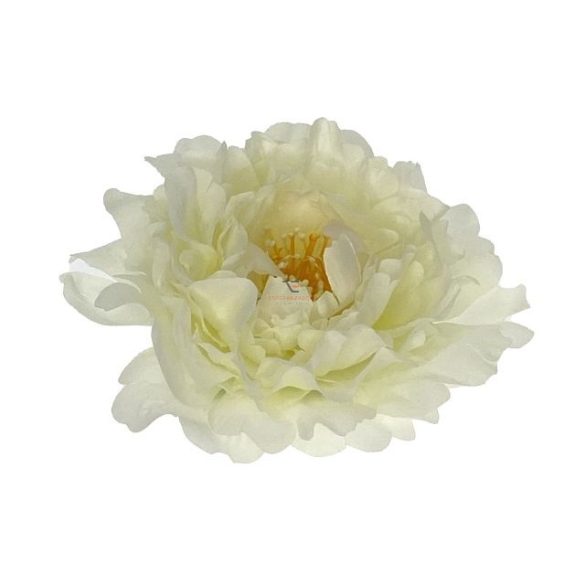 Selyemvirág Pünkösdi rózsa fej fehér