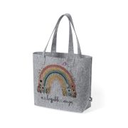   Prémium Egyedi feliratos táska, személyre szabható névvel, Szivárvány mintás 42 cm