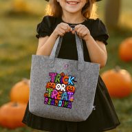  Prémium Egyedi neves Halloweeni Táska "Trick or treat" 42 cm