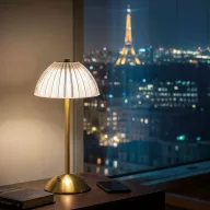  Asztali Design lámpa PARIS - arany színű - állítható színhőm, fényerő - akkumulátoros - USB