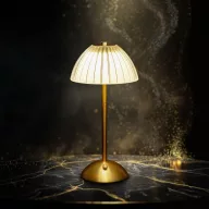  Asztali Design lámpa PARIS - arany színű - állítható színhőm, fényerő - akkumulátoros - USB