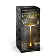   Asztali lámpa - arany színű fém - állítható színhőm, fényerő - akkumulátoros - USB