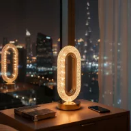   Asztali lámpa - arany - állítható színhőmérséklet, fényerő - akkumulátoros - USB