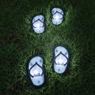   Strandpapucs  alakú napelemes lámpa- hidegfehér - 12,7 x 8,5 cm