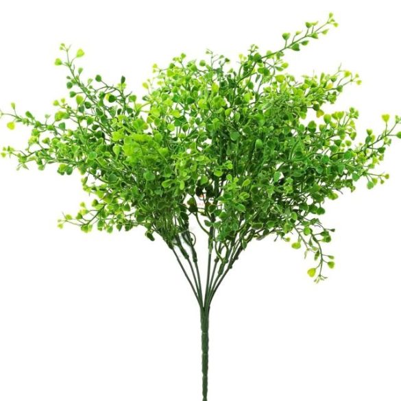 Selyemvirág zöld leveles csokor 35cm zöld