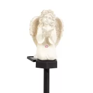   Napelemes angyal figura pillangó - 1 melegfehér LED - műgyanta - 42 x 11 x 6,5 cm