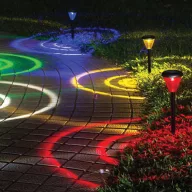  Leszúrható szolár lámpa "Katie" - RGB LED - 9 x 36 cm - színváltós