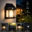 Napelemes mozgásérzékelős fali lámpa - 1 filament LED - fekete - 12 x 6 x 17 cm