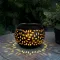 Szolár dekor lámpa - lángeffekttel - 12 sárga LED - 15 x 15 x 11 cm