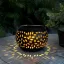 Szolár dekor lámpa - lángeffekttel - 12 sárga LED - 15 x 15 x 11 cm