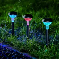   Színváltós Napelemes Szolár kerti lámpa Leszúrható - RGB LED - 7 x 30 cm