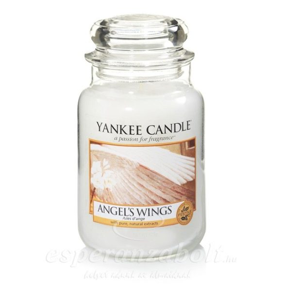 Gyertya nagy üvegben Yankee Candle angel wings 17x10cm