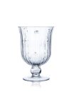Üveg váza talpas csíkos 25,5x18cm