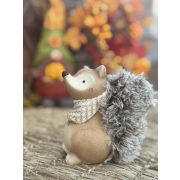 Kerámia róka– szőrmés farokkal, 12,5  cm