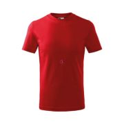 Basic 138 Pamut póló gyerek piros 110 cm/4 éves
