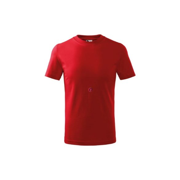 Basic 138 Pamut póló gyerek piros 110 cm/4 éves