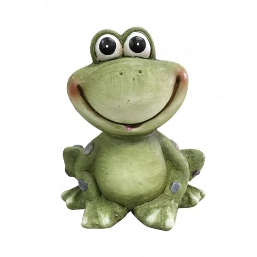 Prémium kerti béka figura mosolygó 11 cm