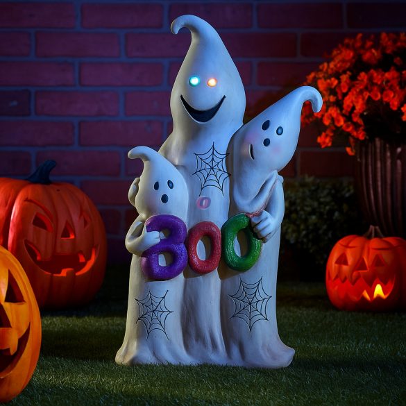 XL Kültéri LED Dekoráció – Világító Szellemek „BOO” Felirattal 66,3 cm