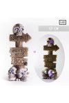 Rémisztő LED-es Halloween Kísértet-Tábla Koponyákkal – 57 cm-es