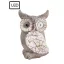 XL Kerti figura Szolár bagoly lámpa, kőhatású, 30 cm