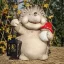 Őszi figura cuki SÜni figura lámpással 30cm