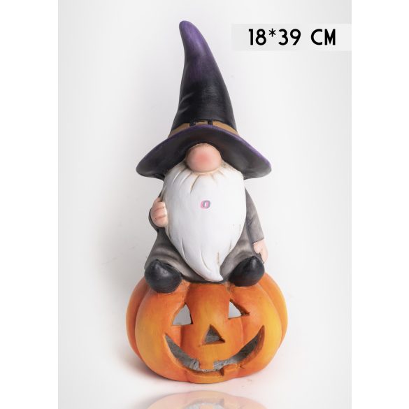 XL Prémium Halloweeni mano tökön ülő 39 cm