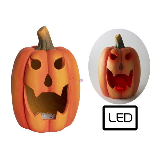 Prémium Őszi világító tök, kültéri 29 cm kerámia