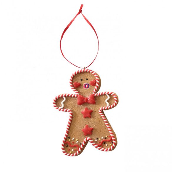Mézeskalács figura "mézi" karácsonyfadísz 10,5cm