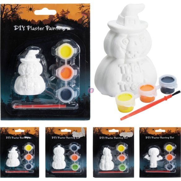 Csináld magad Halloween Kreatív Koponya Festő Készlet – 5 db-os szett 4 féle