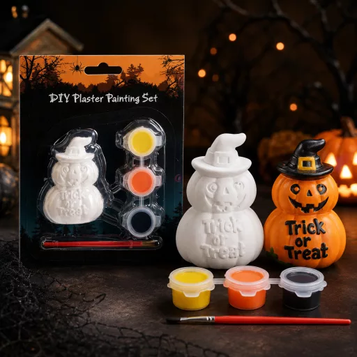 Csináld magad Halloween Kreatív Koponya Festő Készlet – 5 db-os szett 4 féle