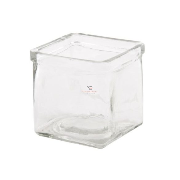 Váza üveg négyzet 12x12x12cm