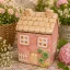 Kerámia ház rózsaszín 7,2×11 cm