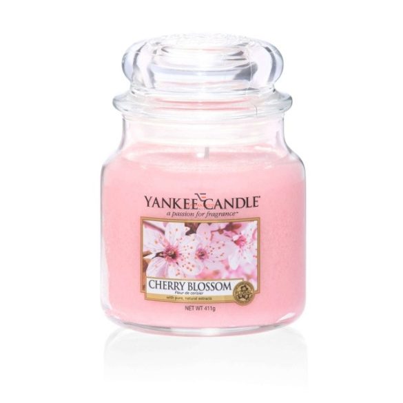 Yankee Candle® Gyertya közepes üvegben Cherry blossom 14x10cm