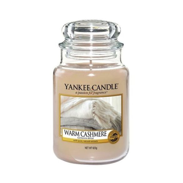Közepes illatgyertya üvegben Warm Cashmere Yankee