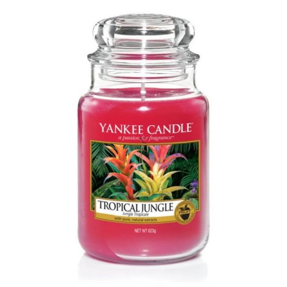 Nagy illatgyertya üvegben Tropical Jungle Yankee