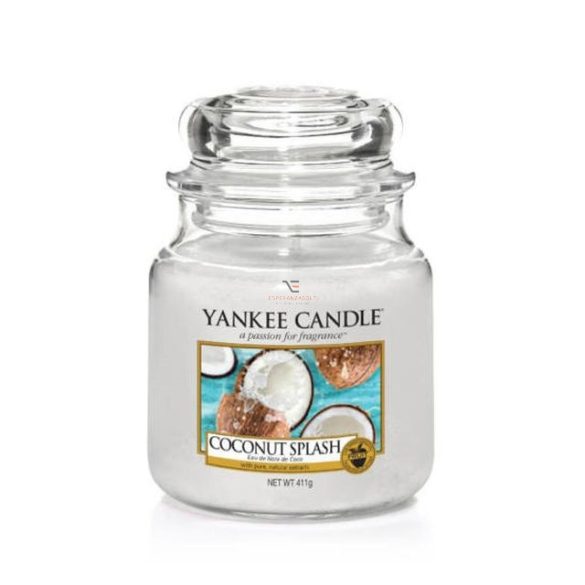 Közepes illatgyertya üvegben Coconut Splash Yankee