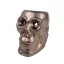 Prémium Halloweeni koponya gyertyatartó, illatolaj párologtató 12x9 cm bronz