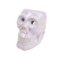 Prémium Halloweeni koponya gyertyatartó, illatolaj párologtató 12x9 cm fehér   Prémium Halloweeni koponya gyertyatartó, illatolaj párologtató 12x9 cm fehér