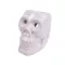 Prémium Halloweeni koponya gyertyatartó, illatolaj párologtató 12x9 cm fehér
