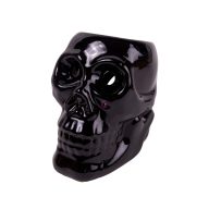 Prémium Halloweeni koponya gyertyatartó, illatolaj párologtató 12x9 cm fekete   Prémium Halloweeni koponya gyertyatartó, illatolaj párologtató 12x9 cm fekete
