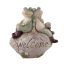 XL kerti béka pár  figura welcome felirattal 23,5 cm