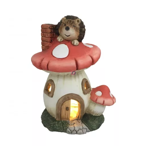 LED gombaházikó sünivel 15 cm