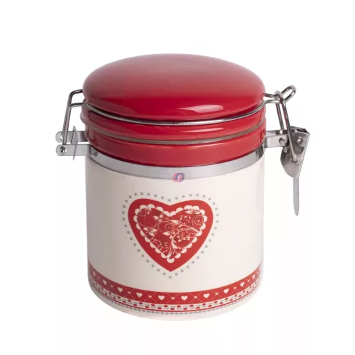 Kerámia csatos üveg szíves 10×8 cm