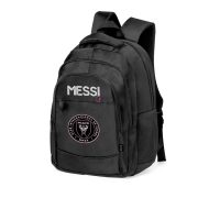   Prémium INER MIAMI Iskolatáska személyre szabható, egyedi névvel, "MESSI" Fekete