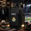 Prémium Real Madrid Iskolatáska személyre szabható, egyedi névvel "MBAPPÉ" Fekete