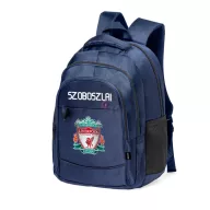   Prémium Liverpool Iskolatáska személyre szabható, egyedi névvel, "Szoboszlai" Sötét kék