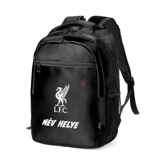 Liverpool Iskolatáska, személyre szabható egyedi névvel, Fekete