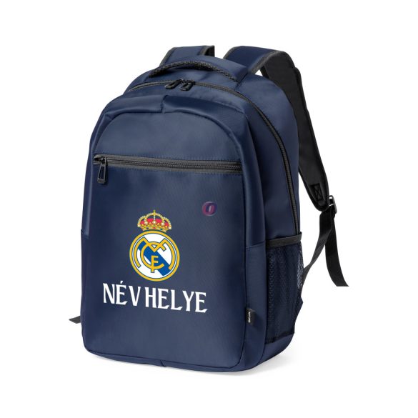 Real Madrid Iskolatáska, személyre szabható egyedi névvel, Sötétkék